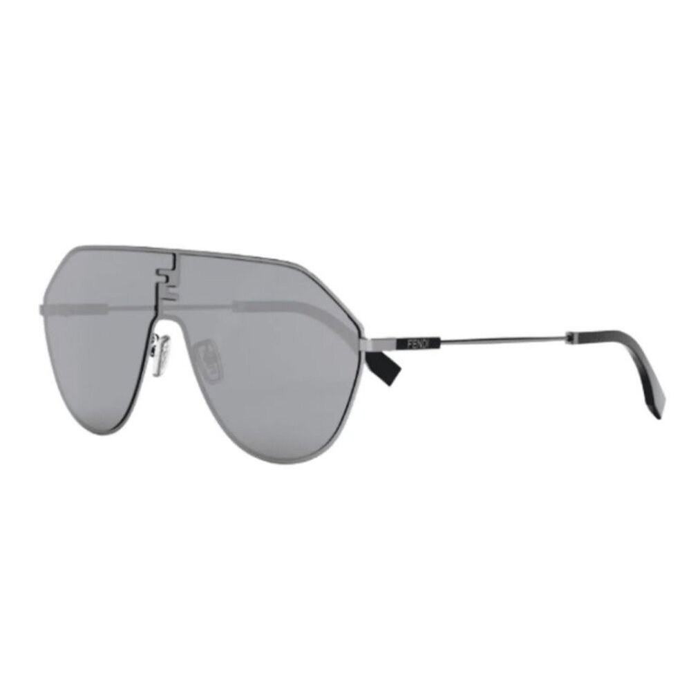 NEW FENDI SUNGLASSES FE40080U 12C UNISEX SHIELD SILVER EYEWEAR